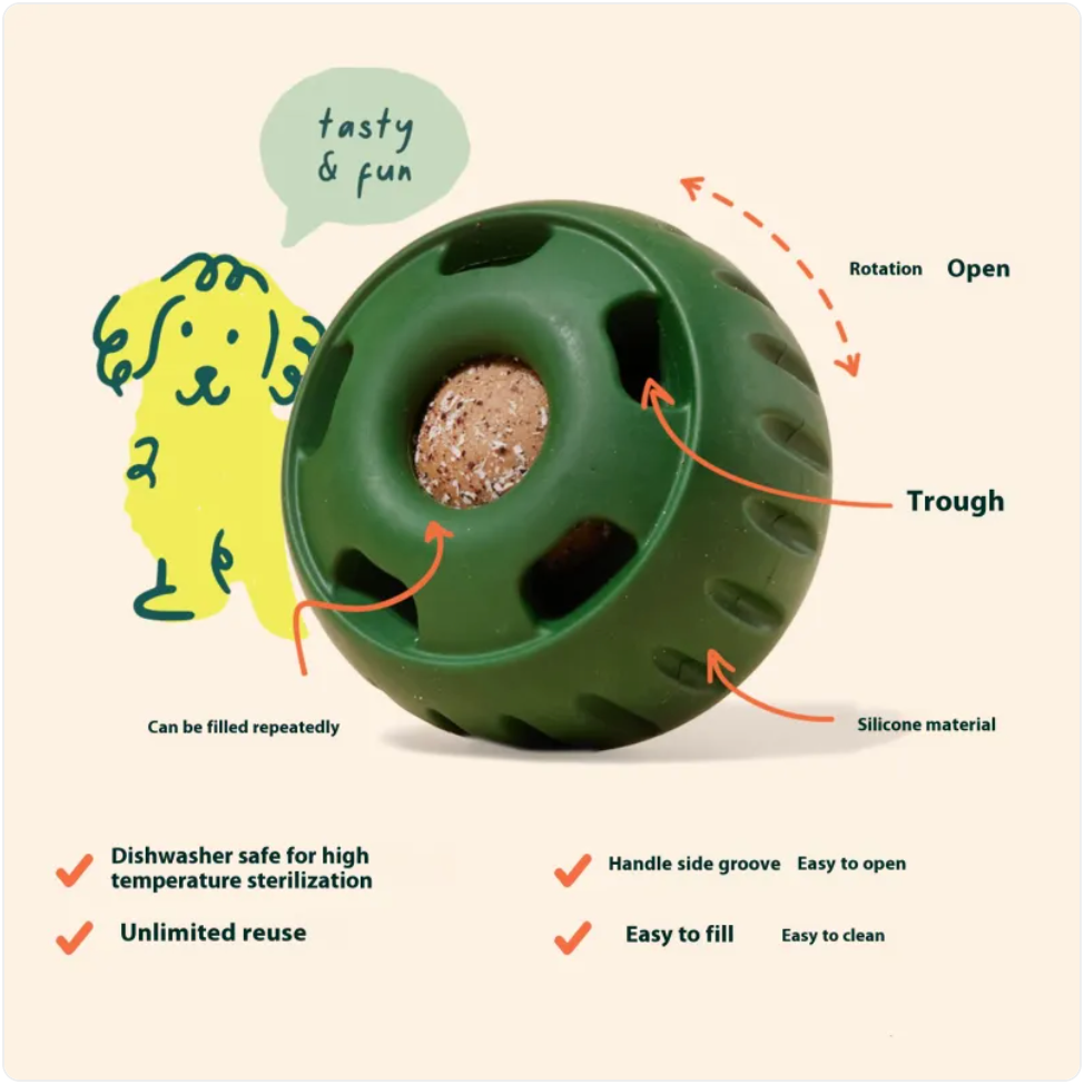 Interactive Slow Feed Dog Toy | Silicone Enrichment Feeder